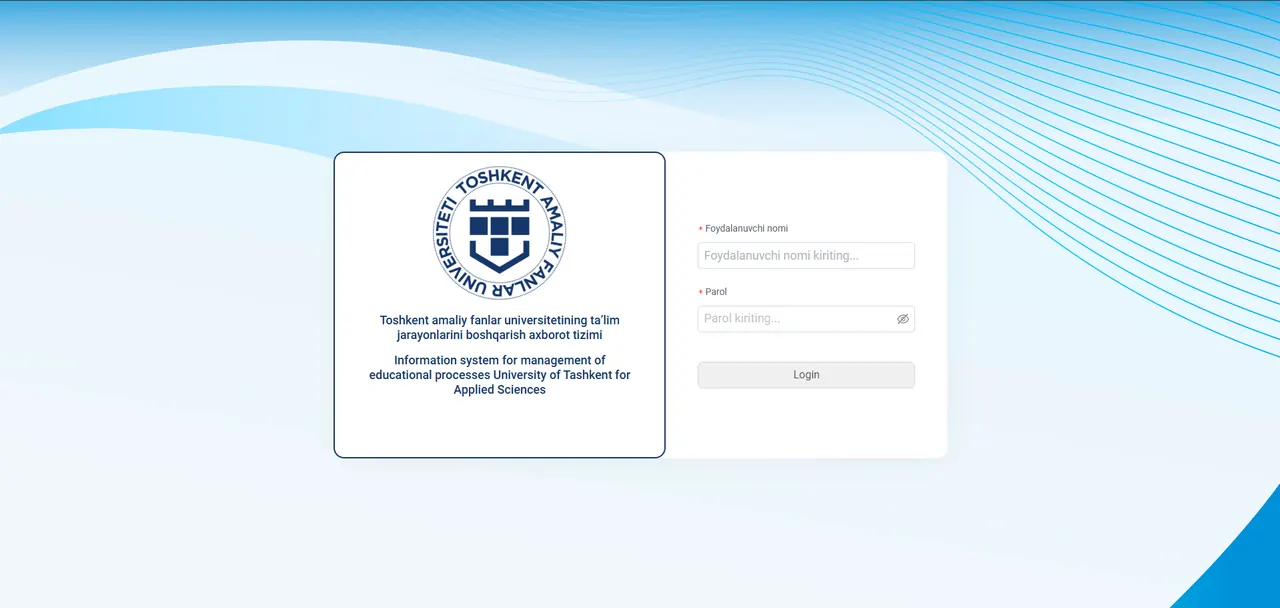 Course dashboard of the eutas.uz learning management system