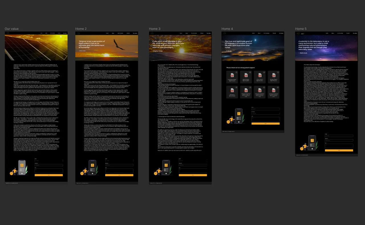 Website design for Yulduz Environment