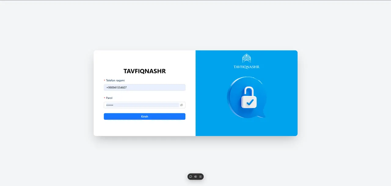 Admin panel of the Tavfiq Nashr publishing house